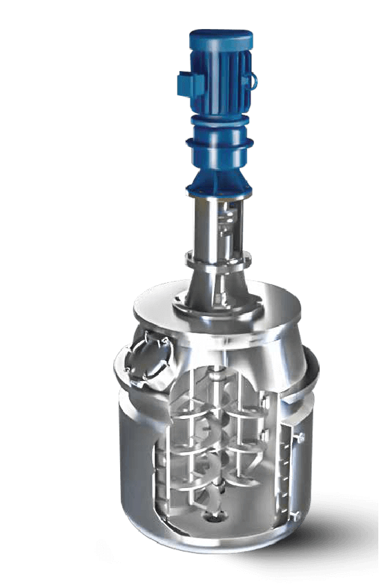 Mixing vessel with planetary agitator